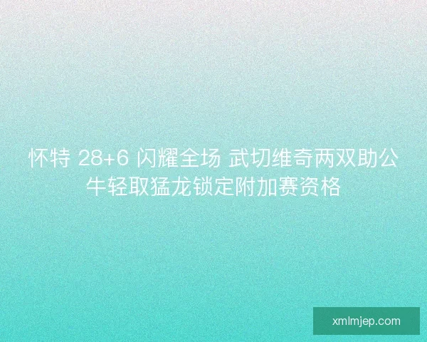 怀特 28+6 闪耀全场 武切维奇两双助公牛轻取猛龙锁定附加赛资格